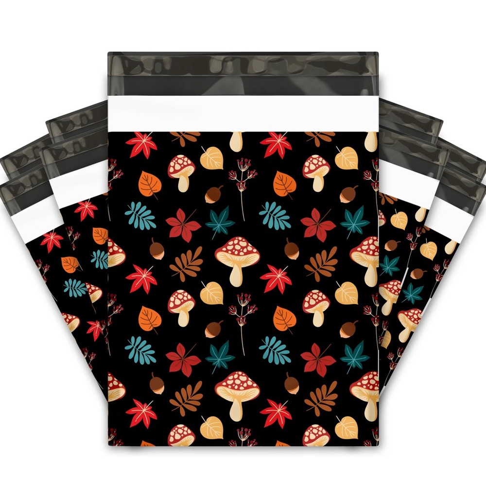 Autumn Mushrooms 🍄 10x13 Poly Mailers Pack of 25 - Picture 3 of 10